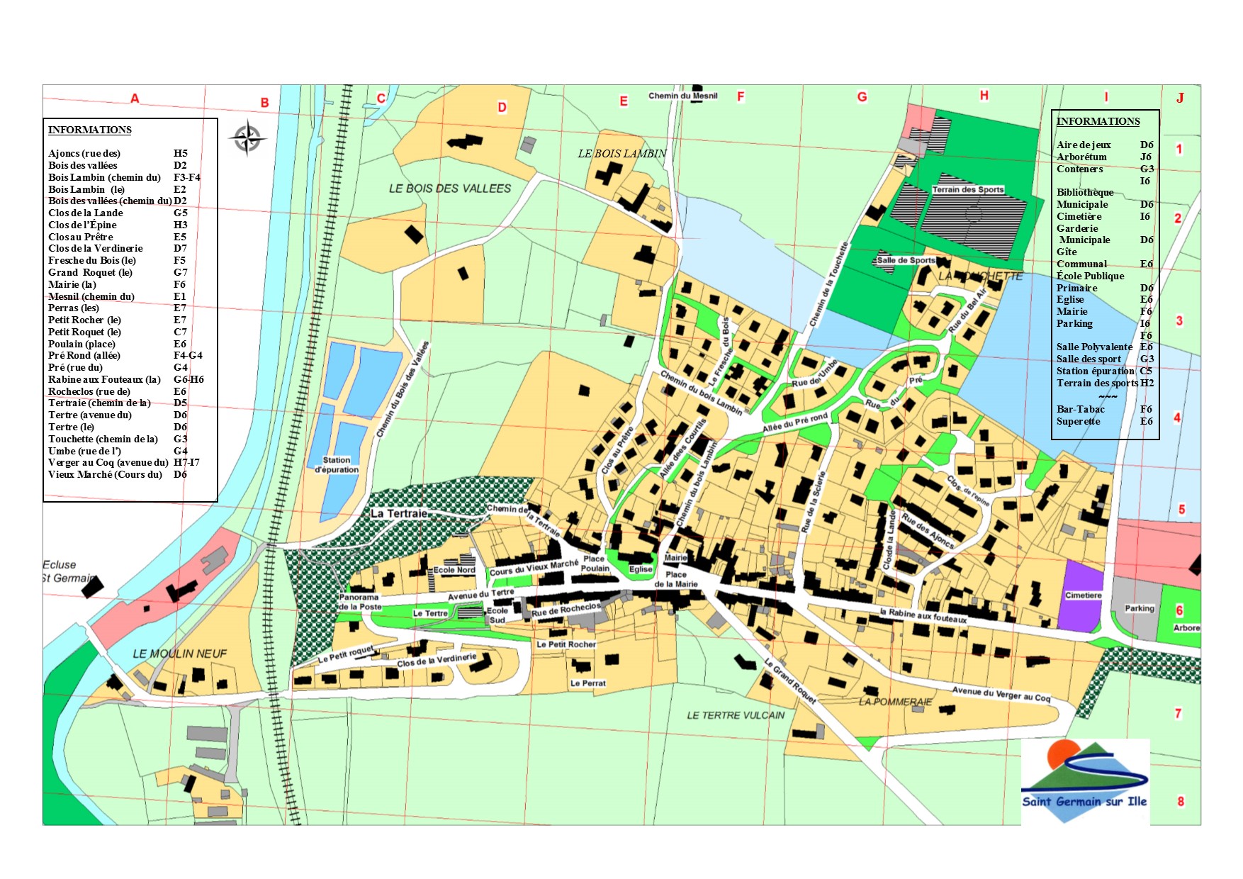 Plans de la commune SaintGermainsurIlle